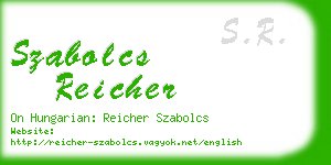 szabolcs reicher business card